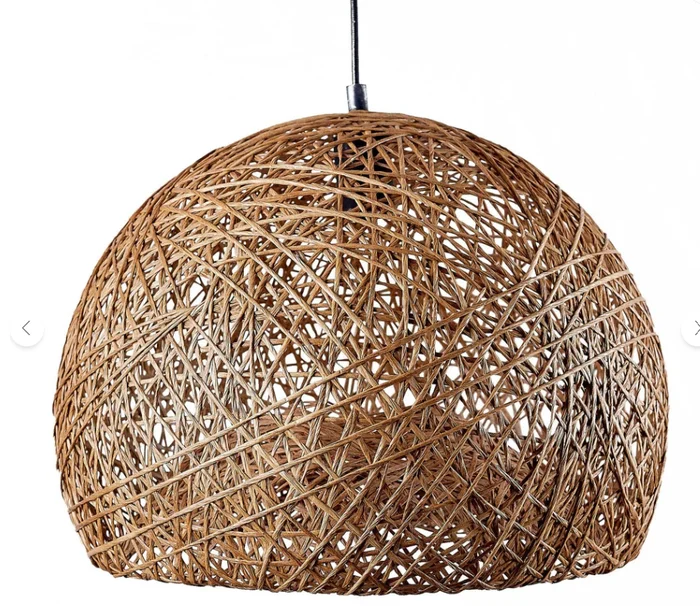 Luminaria Colgante Hongo 30cm - Hilo de cartón en Marrón - Lámparas colgantes, Uruguay | Bascu House