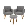 Kit 2 Poltrona + Puff Havana Gris - Sillones y sofás, Uruguay | Ecowood, vista 2 de 9