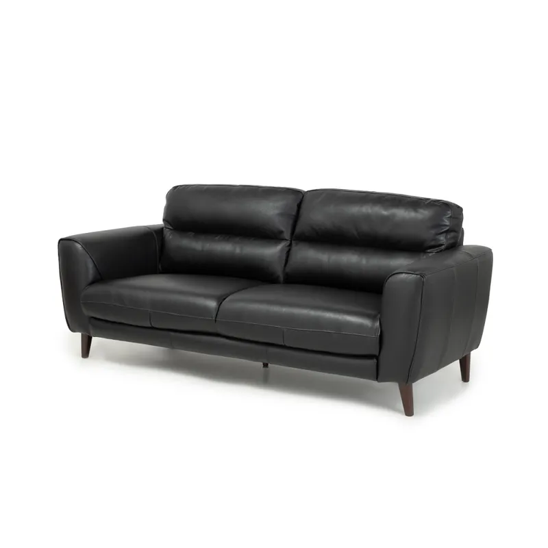 Sofá Valentino - Cuero Básico - 3 cuerpos - 450 (Negro) en Negro - Sillones y sofás, Uruguay | NYR