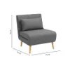 Sillon cama Trifold 1 cuerpo - Gris en Gris, Uruguay | La Cueva Muebles, vista 15 de 18