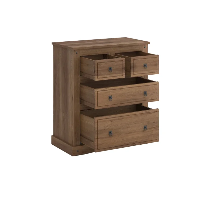 Comoda 4 Cajones - Línea Monterrey - Nogal en Marrón - Cómodas, Uruguay | Ecowood, vista 3
