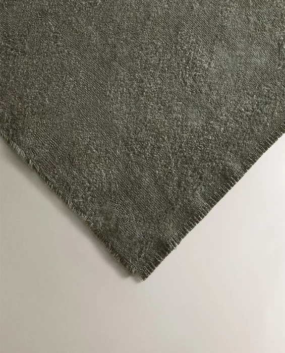 MANTA JACQUARD FLORES en Verde oliva - Textiles, Uruguay | Zara Home, vista 3