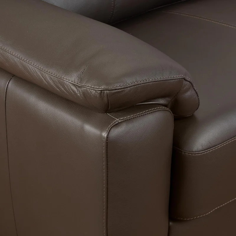 Sofa 3 Cuerpos Cuero-100-natural Marron Venecia Choc. en Marrón - Sillones y sofás, Uruguay | Divino, vista 4