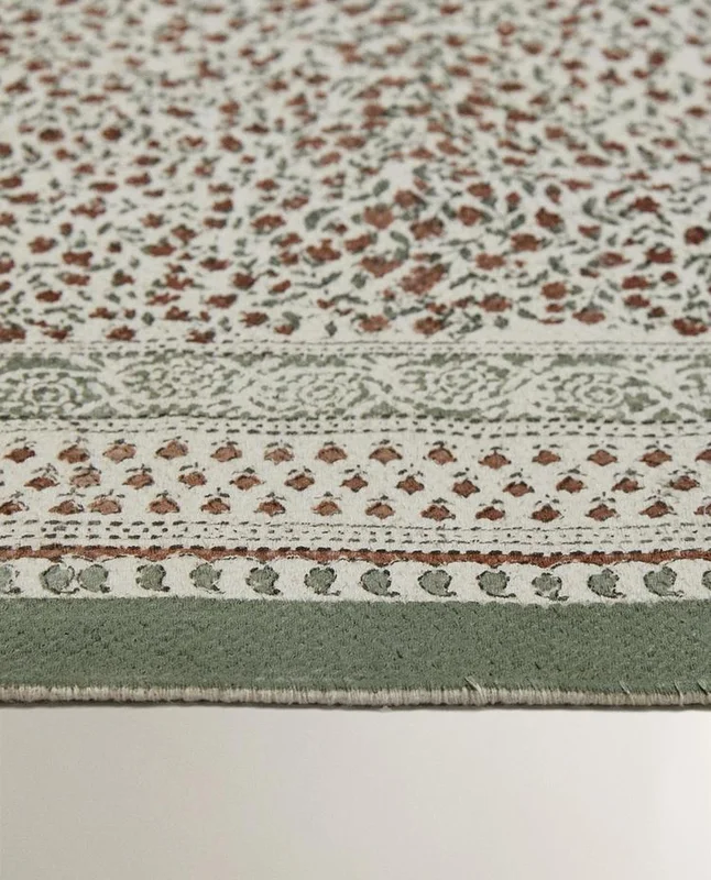 ALFOMBRA ALGODÓN ESTAMPADO BLOCK PRINT - Alfombras, Uruguay | Zara Home, vista 6