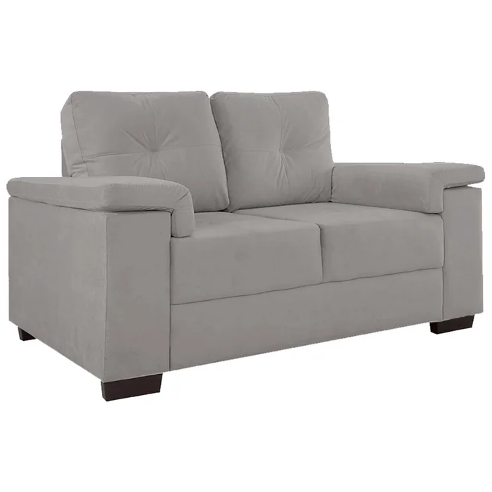 Sillón 2 Cuerpos Tela Gris Luares en Gris - Sillones y sofás, Uruguay | Divino, vista 2