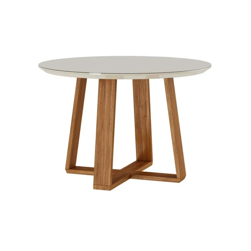 Mesa de Comedor Wood - Redonda - Línea Nevada en Multicolor - Mesas de comedor, Uruguay | Ecowood