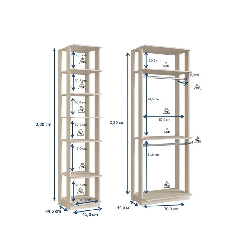 Placard Mdp Natural-beige Ultrech 9005 en Madera natural - Roperos y placares, Uruguay | Divino, vista 3