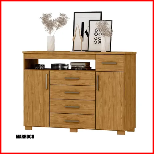 Comoda 5 cajones 2 puertas – Oslo CO008 - Cómodas, Uruguay | Punto Unión