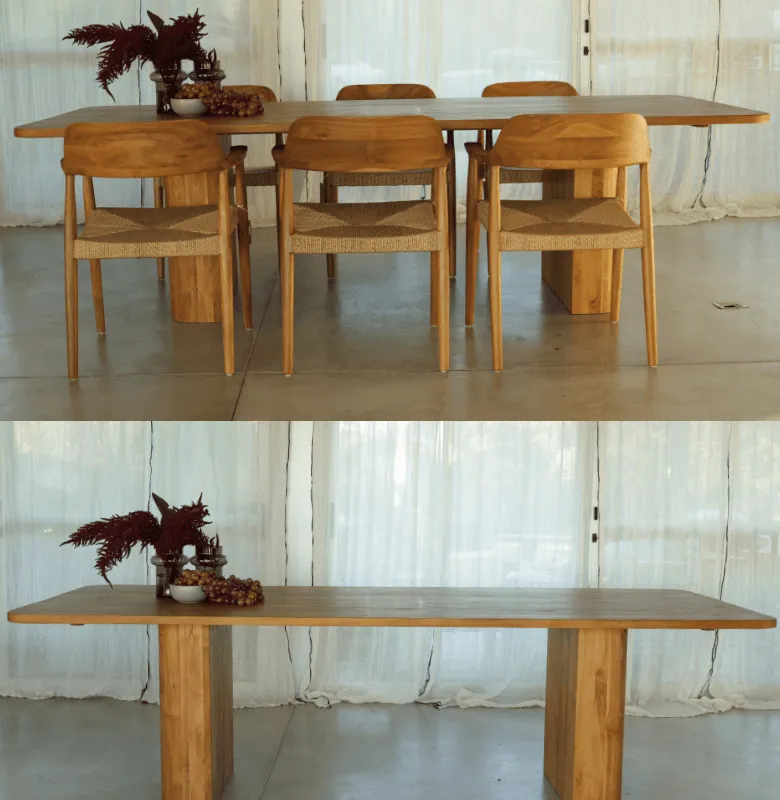 MESA DE COMEDOR MIZU en Madera natural - Mesas de comedor, Uruguay | Masinfinito Casa