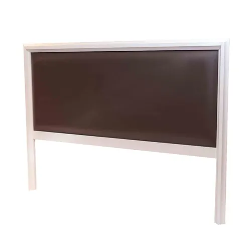 RESPALDO 2 PLAZAS (2.00 MTS) - MADERA LACA BLANCA - TAPIZADO CHOCOLATE en Multicolor - Respaldos de cama, Uruguay | Champagne Home