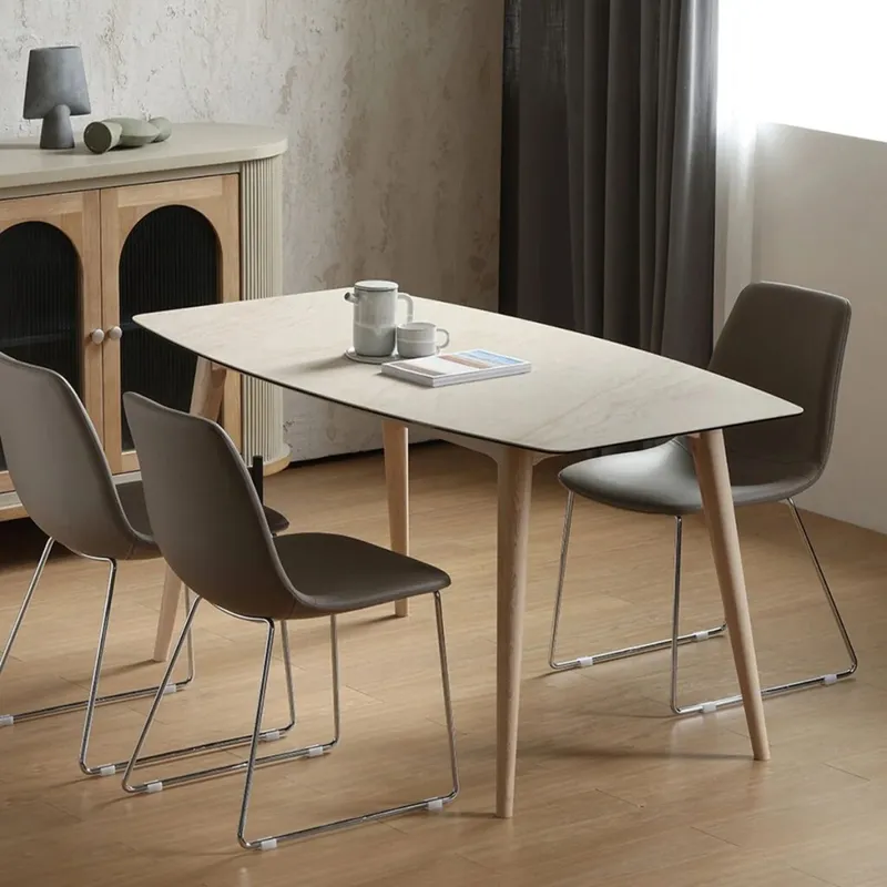 MESA DE COMEDOR STRADA BLANCO en Roble SKU - Mesas de comedor, Uruguay | Viasono
