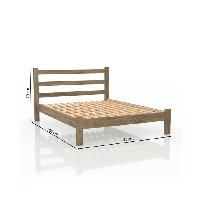 Cama 2 plazas Sofia en Marrón - Dormitorio, Uruguay | La Cueva Muebles, vista 4