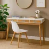 Escritorio Linea Metro - Blanco/Miel en Multicolor - Escritorios y sillas de escritorio, Uruguay | La Cueva Muebles, vista 1 de 10