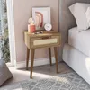 Mesa de Luz Praga – Olmo con Esterilla - Mesas de luz, Uruguay | Berna home, vista 3 de 3