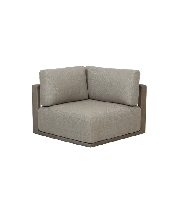 MODULO LUCIANO OUTDOOR TEKA GRIS CON ALMOHADONES en Gris - Muebles para el exterior, Uruguay | Masinfinito Casa