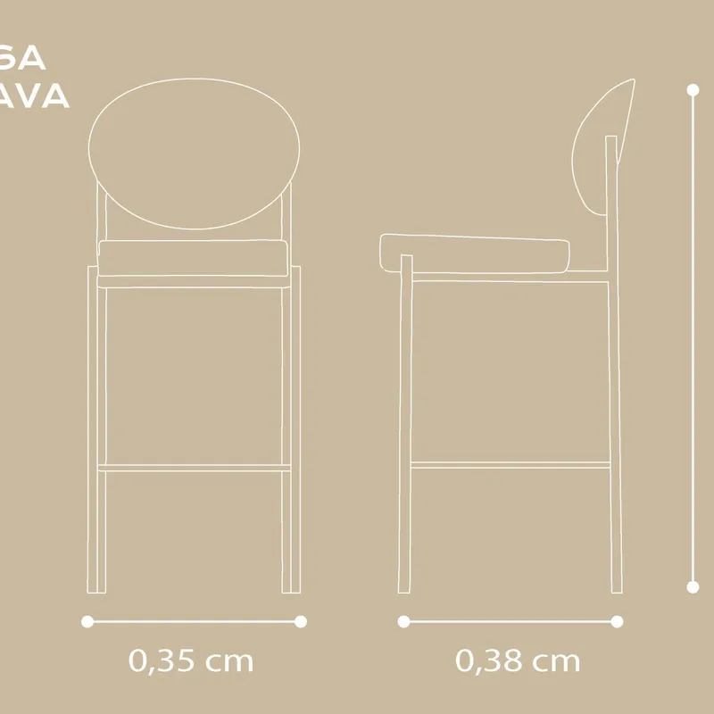Banqueta Elza en Limpiar - Sillas, Uruguay | Casa Brava