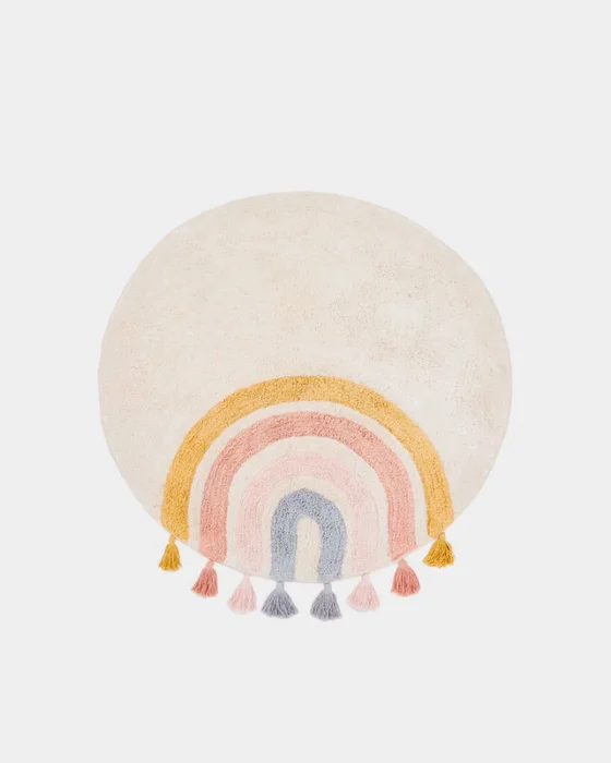 Alfombra redonda Tadea algodón arcoíris multicolor Ø 100 cm en Multicolor - Alfombras, Uruguay | Kavehome