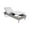 Cama Articulada 1 Plaza Mdf-y-tela Gris Ajustable Life en Gris - Dormitorio, Uruguay | Divino, vista 2 de 7