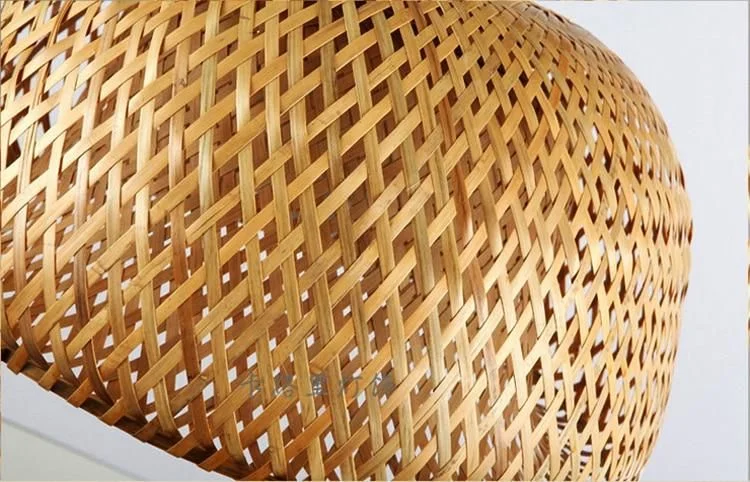 Lámpara Colgante Fibra Natural Bambú Diámetro 45cm en Madera natural - Lámparas colgantes, Uruguay | Berna home, vista 3