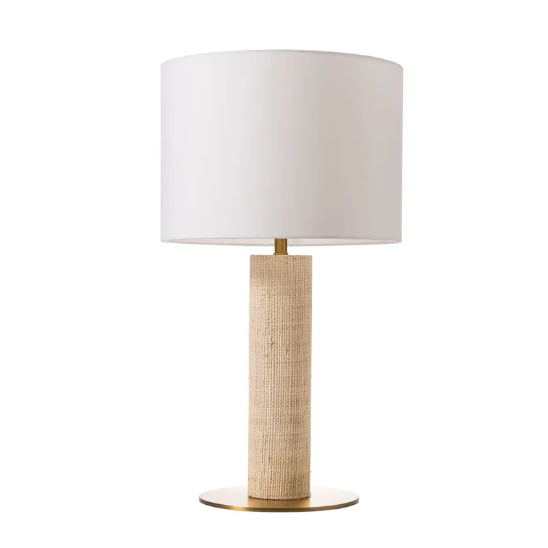 Lámpara De Mesa Rafia, Natural/beige Raffia Rrsapmpna11cl en Blanco - Lámparas de mesa, Uruguay | Divino