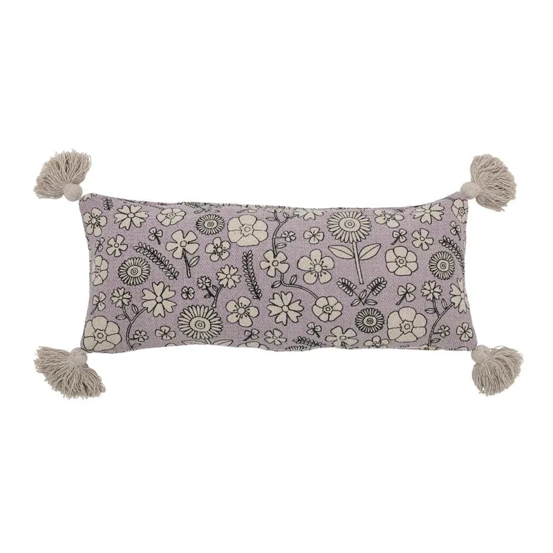 Almohadón Algodon Violeta Flores Kids en Violeta - Textiles, Uruguay | Divino
