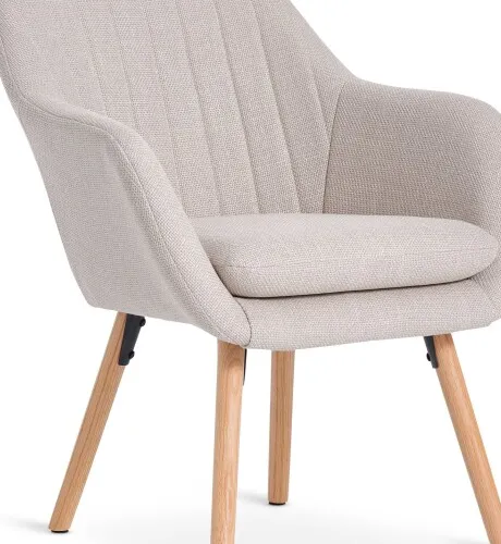 Sillón UDSBJERG tela 1 cuerpo beige/roble en Beige - Butacas, banquetas y puffs, Uruguay | JYSK