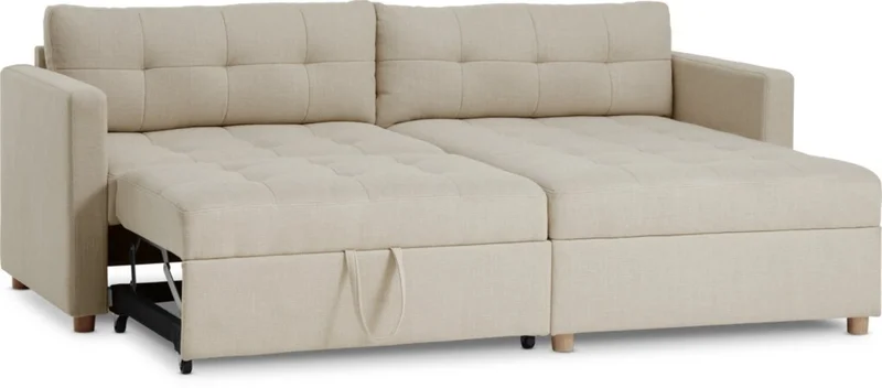 Sofá cama chaise longue TEGLHUSE beige en Beige - Sillones y sofás, Uruguay | JYSK, vista 3