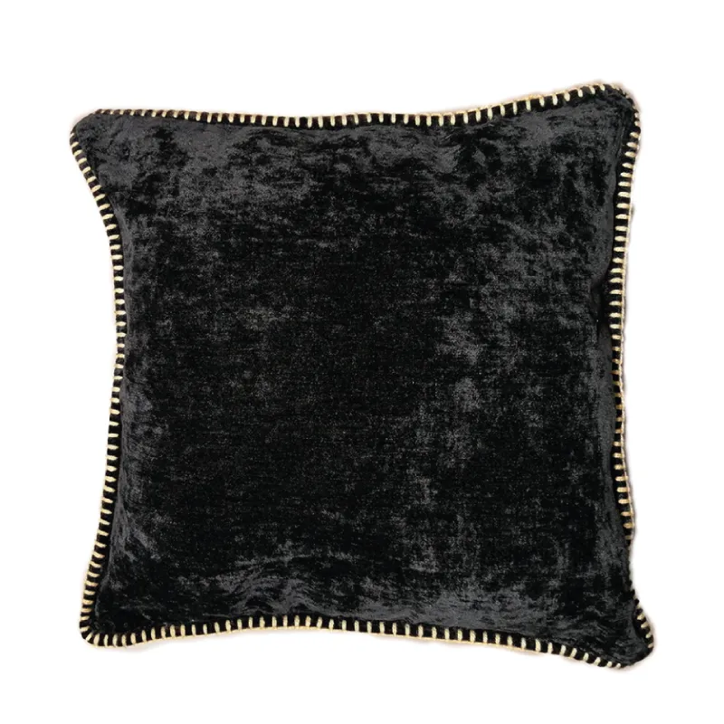 Almohadón Negro en Negro - Textiles, Uruguay | Tutto Deco