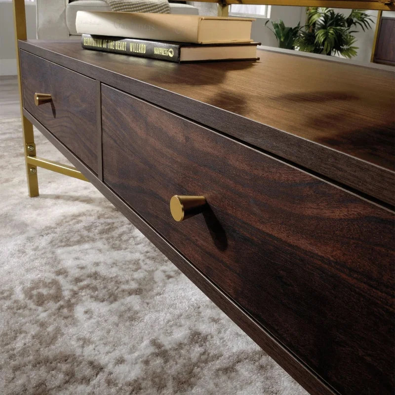 Mesa Ratona con Vidrio - Sauder en Marrón - Mesas de living, Uruguay | Ecowood, vista 3