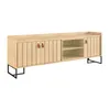Rack Trendy Crudo (Pie Negro) 160 cm - Muebles para TV, Uruguay | Berna home, vista 1 de 4