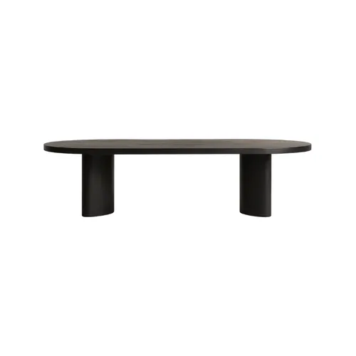 MESA COMEDOR OSIM OVAL TEKA NEGRA en Negro - Mesas de comedor, Uruguay | Masinfinito Casa