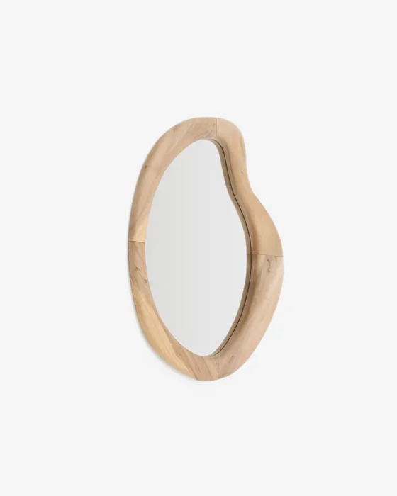 Espejo Selem de madera de mungur con acabado natural 68 x 44 cm en Madera natural - Espejos, Uruguay | Kavehome