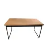 Mesa de Comedor Oxford Rectangular 120 cm (Marrón Claro – Hierro Negro) - Mesas de comedor, Uruguay | Berna home, vista 1 de 2