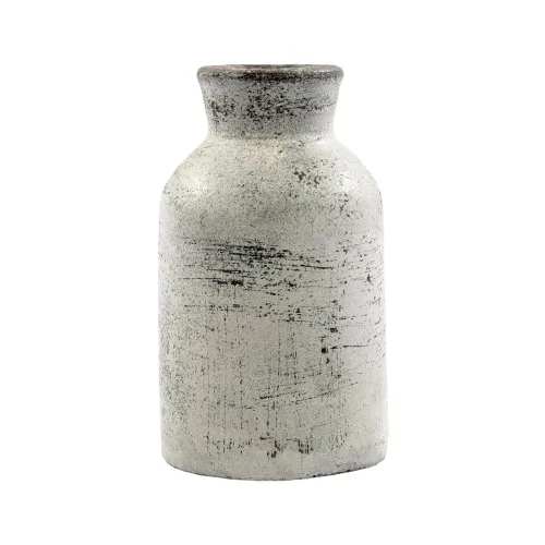 Jarrón Decorativo Terracota Blanco Zar en Blanco - Jarrones, Uruguay | Divino