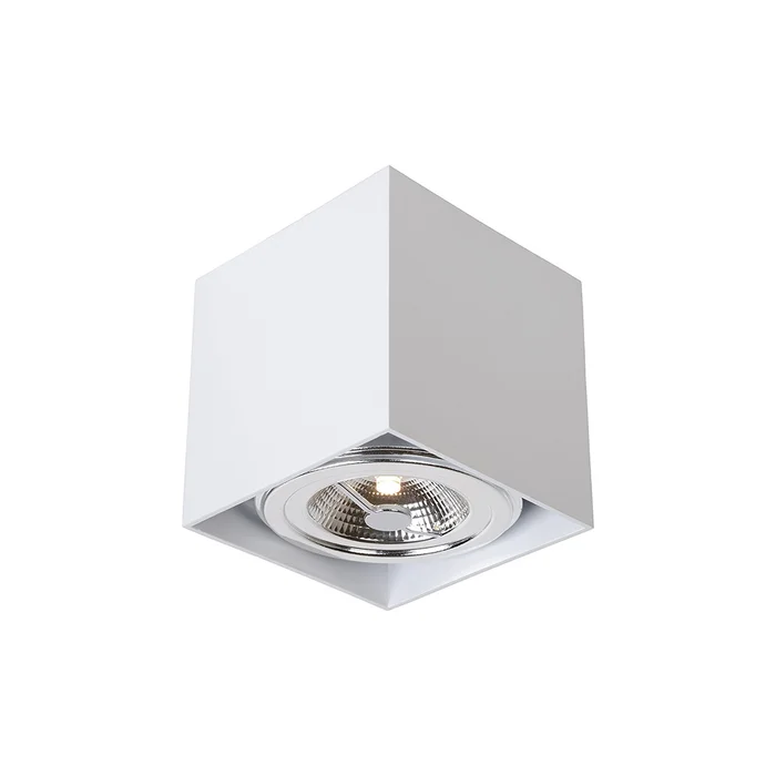Downlight Lux Cuadrado AR111 Machado Blanco en Blanco - Lámparas colgantes, Uruguay | Serlux