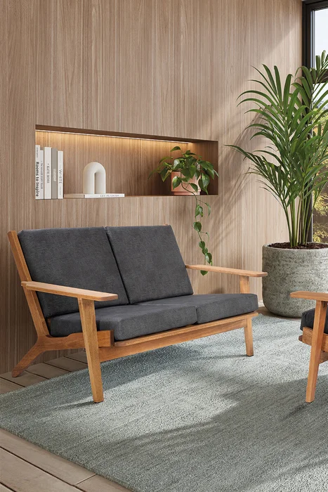 SOFA LOTUS 2 LUGARES ACQUABLOCK NEGRO 144x87x86CM JATOBA en Multicolor - Muebles para el exterior, Uruguay | Vinibel, vista 10