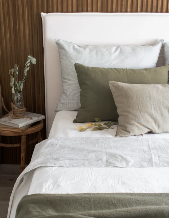 Respaldo con funda diseño pestaña en Gris - Dormitorio, Uruguay | Pieza Clave, vista 5