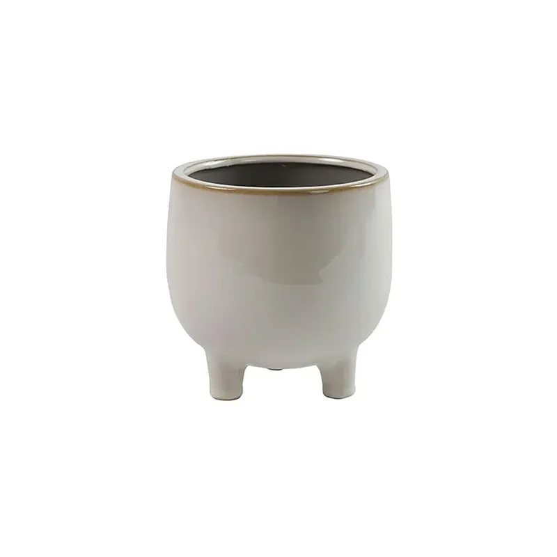 Macetero Ceramica Natural-beige Robina en Beige - Jarrones, Uruguay | Divino