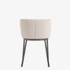 Silla Ciselia - de chenilla beige y acero negro en Beige - Sillas, Uruguay | Kavehome, vista 9 de 10