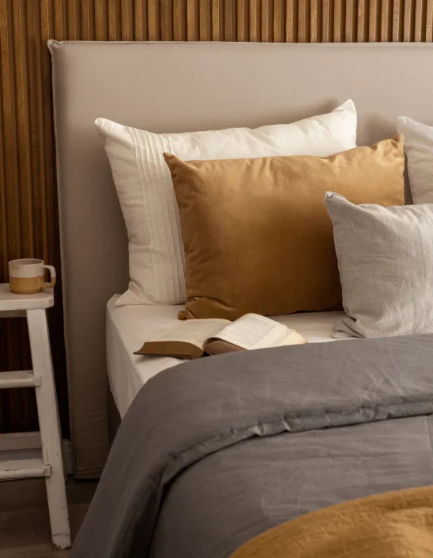 Respaldo con funda diseño pestaña en Gris - Dormitorio, Uruguay | Pieza Clave, vista 12