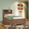 Cama 1 Plaza Con 2 Cajones Y Estanteria Jatoba en Jatoba - Sillones y sofás, Uruguay | Soy Hogar, vista 4 de 6