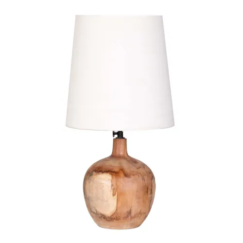 Lámpara De Mesa Dune I Madera-de-teca Natural-beige Natural en Madera natural - Lámparas de mesa, Uruguay | Divino