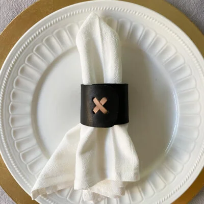 Servilleteros rígidos en nergo – Kit x6 en Blanco - Textiles, Uruguay | Dreams On Time, vista 4