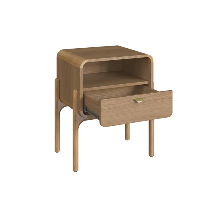 Mesa de Luz Select - Chica - 1 Cajon - Natural en Marrón - Mesas de luz, Uruguay | NYR, vista 2