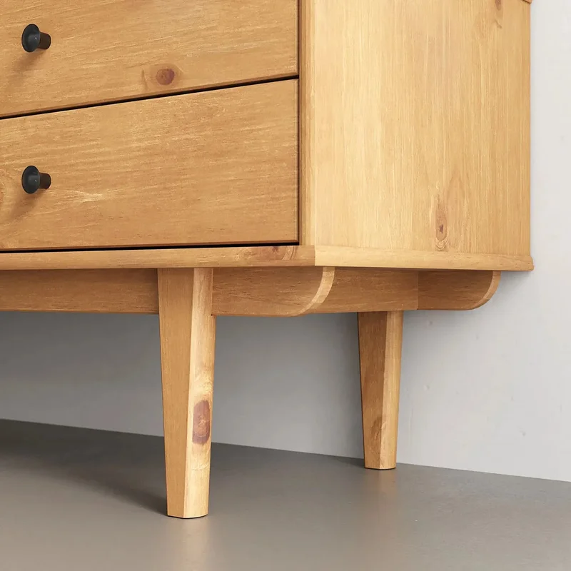 Rack TV 175CM con Ratan Serena - Madera Maciza en Madera natural - Muebles para TV, Uruguay | Balton, vista 8
