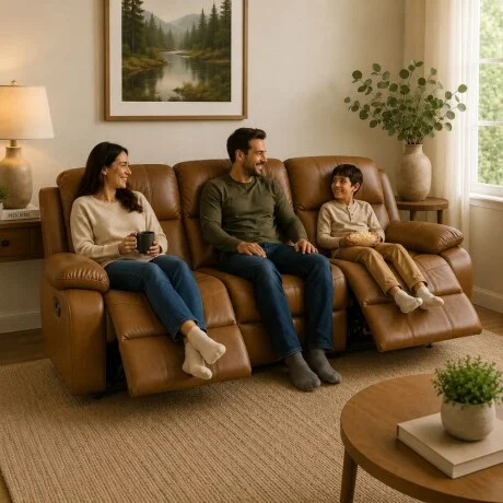 Sillon reclinable 3 cuerpos en Marrón - Sillones y sofás, Uruguay | La Cueva Muebles, vista 11