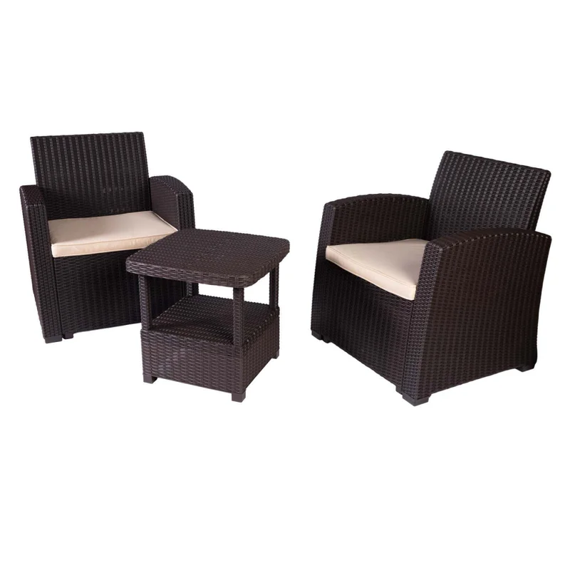 Set Terraza Polipropileno Marron Madrid en Marrón - Muebles para el exterior, Uruguay | Divino, vista 3