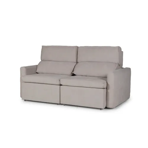 Sofá Santiago (Rebatible) - Tela Microfibra - 2,5 cuerpos - TC 1010 (Beige) en Gris - Sillones y sofás, Uruguay | NYR