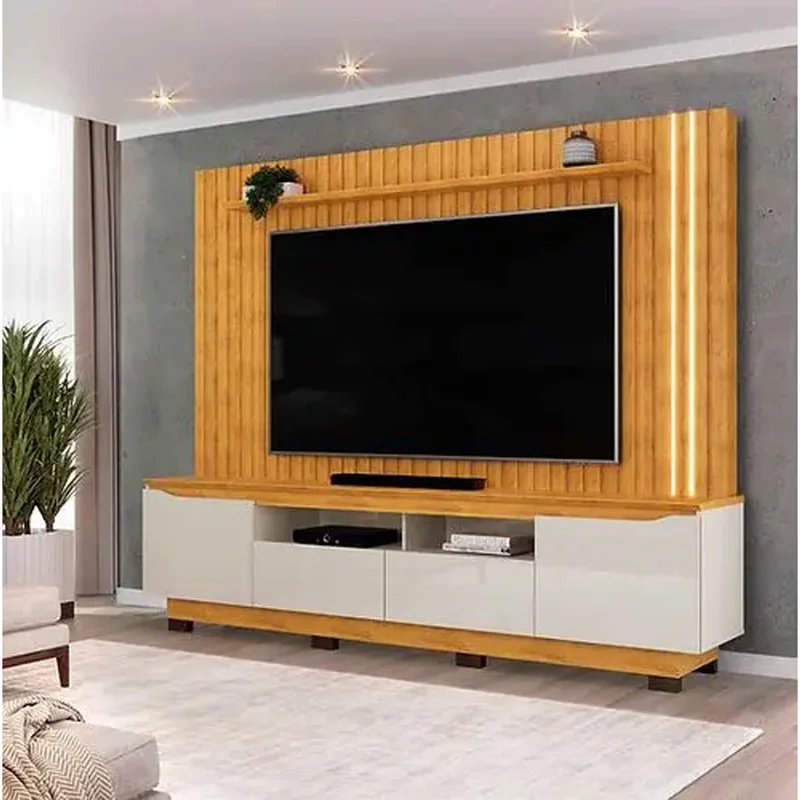 Rack Tv Panel Mueble Living Hasta Led 65 Petrus en Marrón - Muebles, Uruguay | Soy Hogar, vista 5