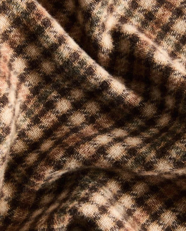 MANTA CUADROS FLECOS en Marrón - Textiles, Uruguay | Zara Home, vista 4